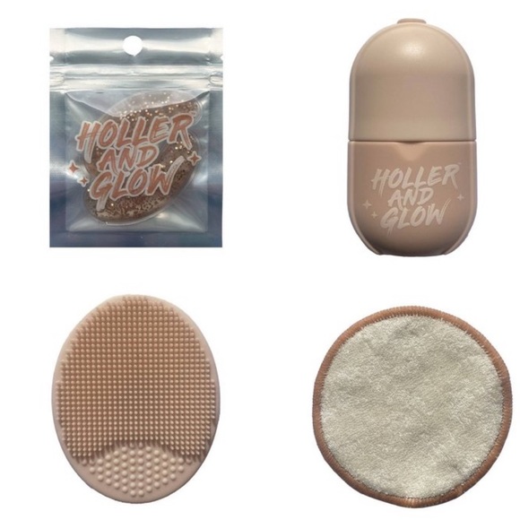 NEW! Holler and glow skin basics 4 piece spa skincare accessories set - Picture 2 of 3